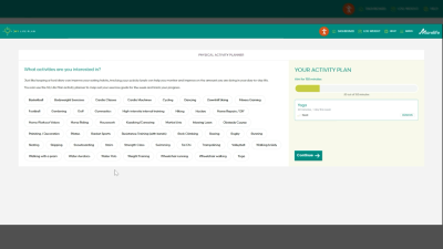Physical Activity Planner screenshot